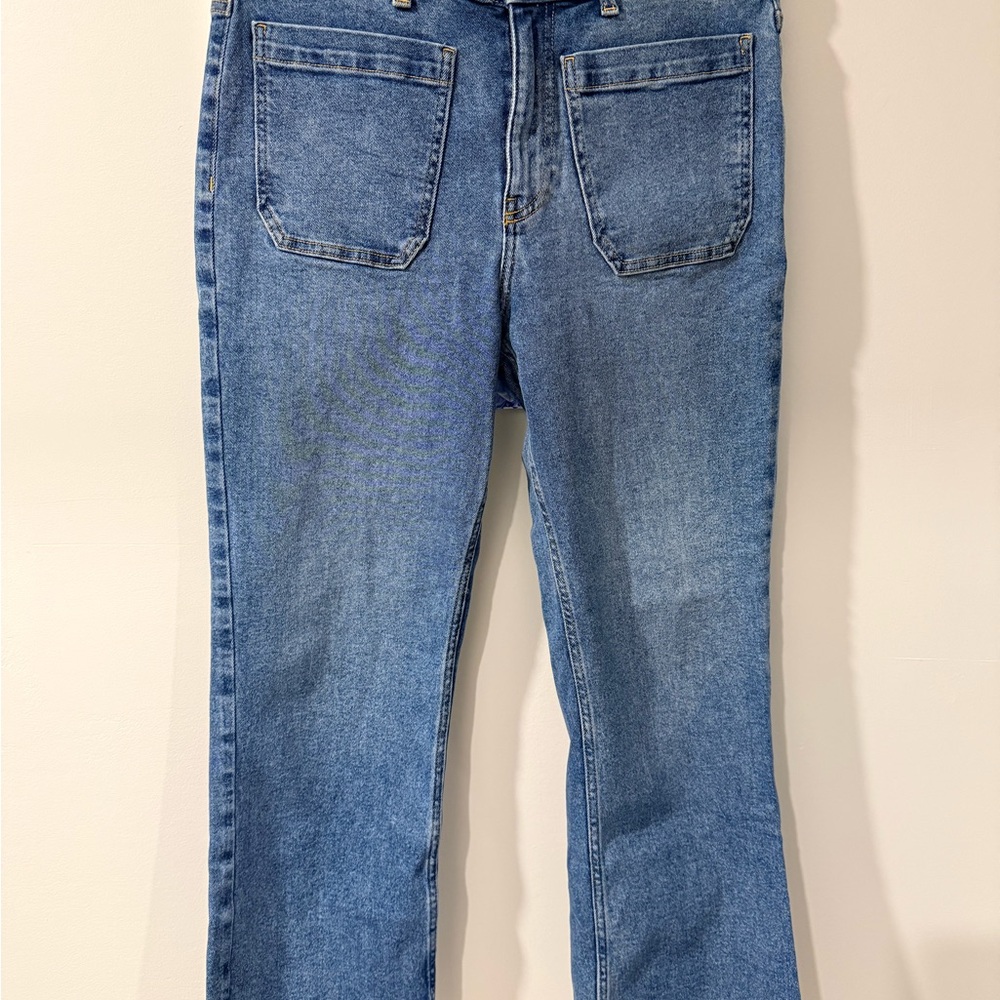 Zara Medium Blue Flare Jeans